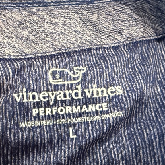 VINEYARD VINES Performance Men's KE Blue Heathered Polo Shirt - Size XL - Picture 8 of 8